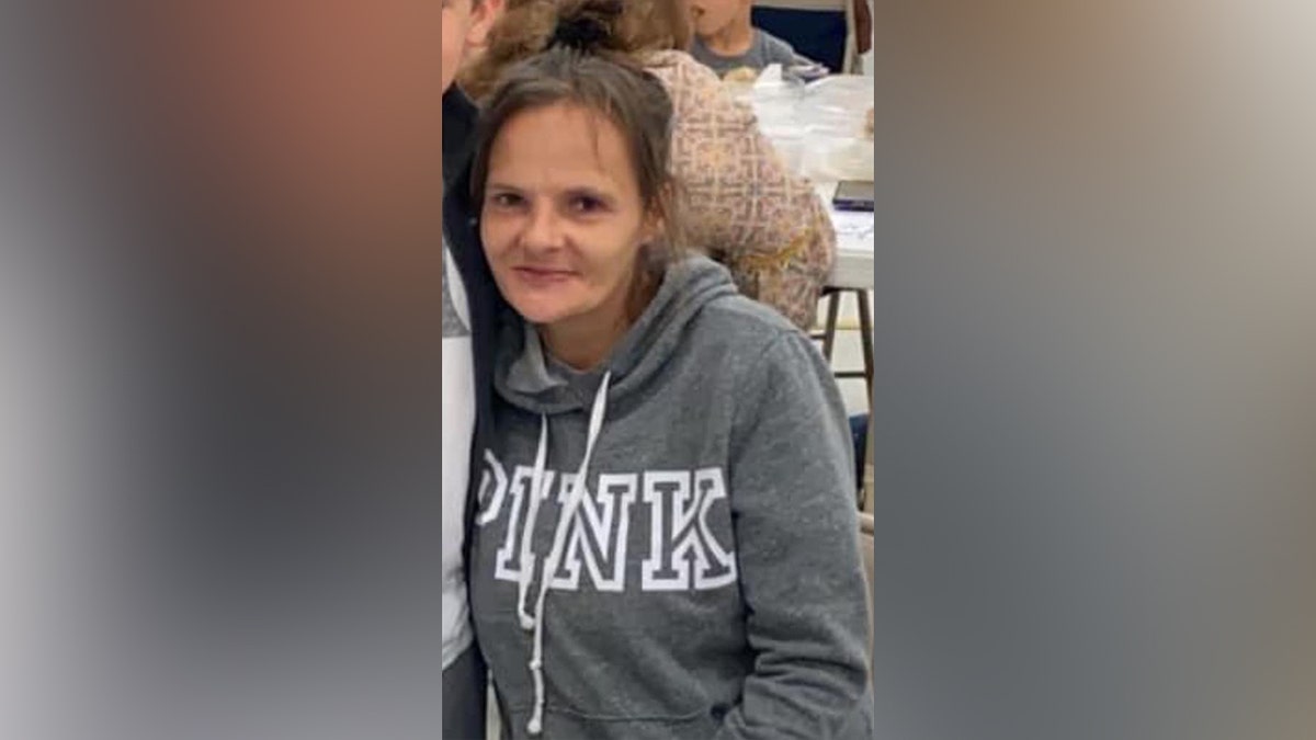 Donna Eye in a sweatshirt