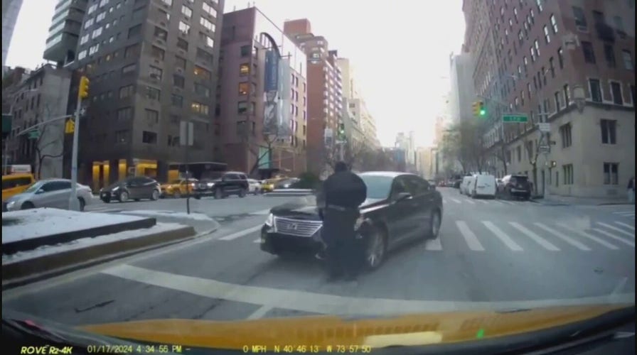 Driver plows into NYPD officer in Manhattan on purpose