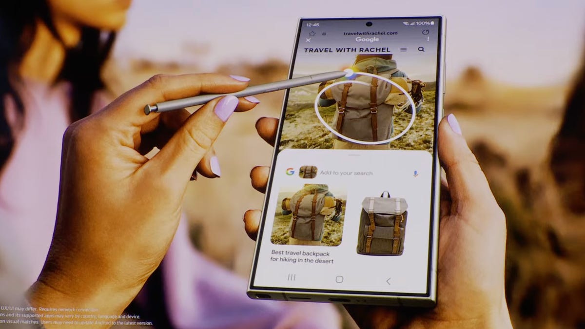 Samsung Galaxy S24 Ultra with Google Circle to Search