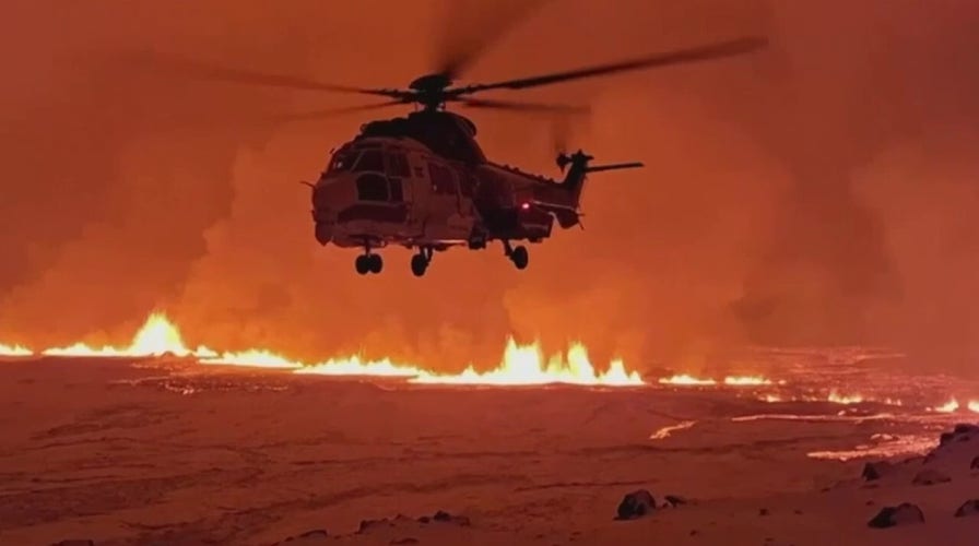 Iceland volcano erupts, turning part of nation into fiery landscape