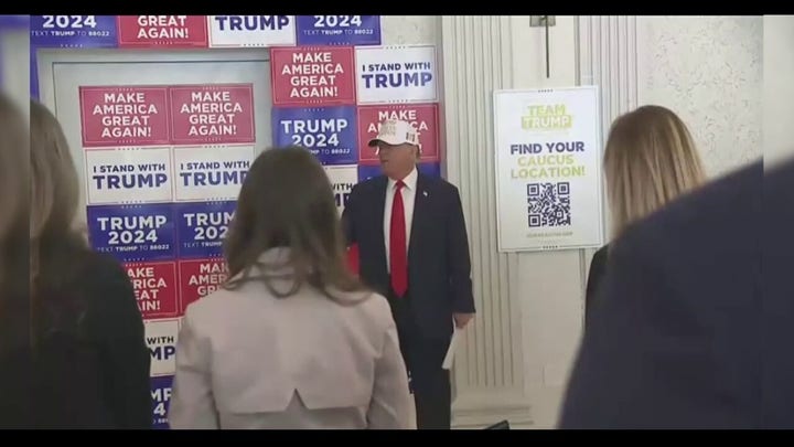 Trump downplays whether he'll top 50% in Monday night's caucuses