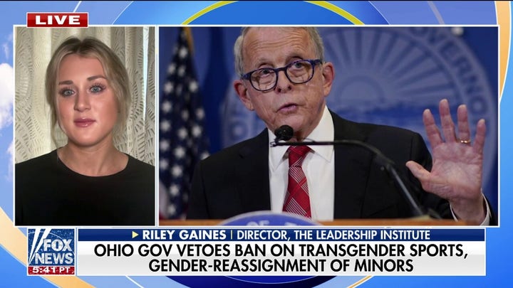Riley Gaines slams OH Gov DeWine's veto of the 'SAFE' Act: 'Spineless Coward'