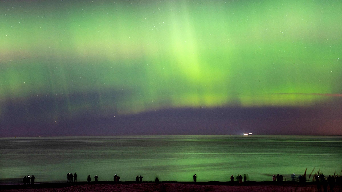 Northern lights in the sky