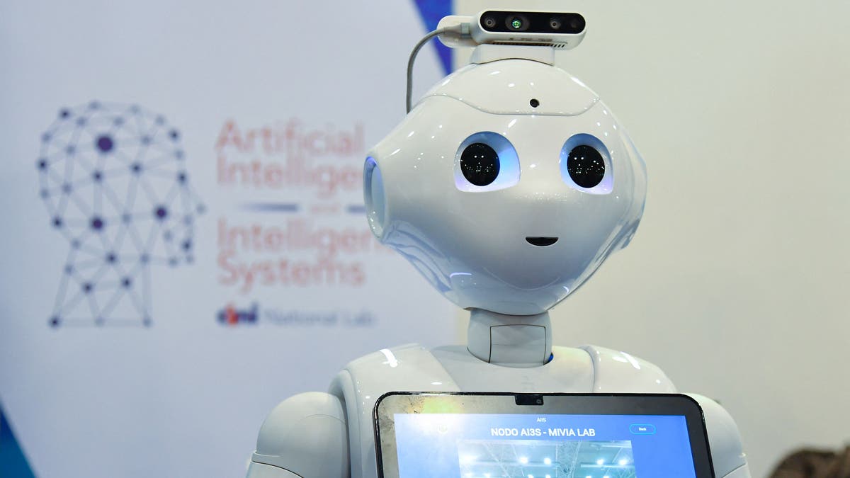 AI robot with tablet