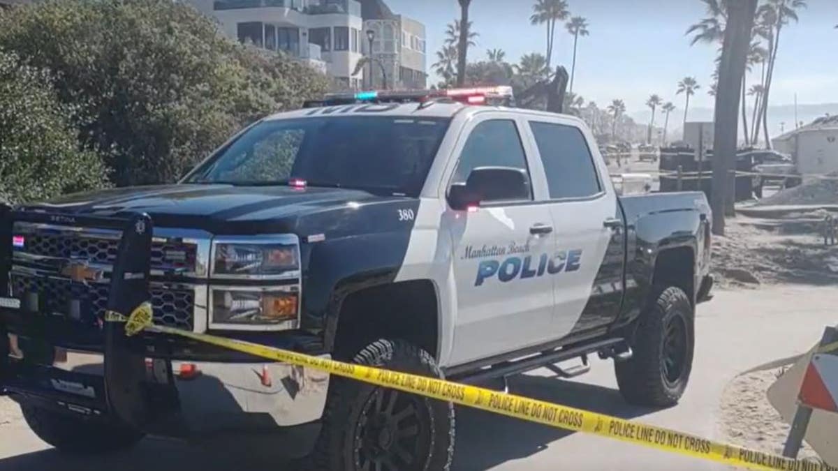 Manhattan Beach police vehicle on beach