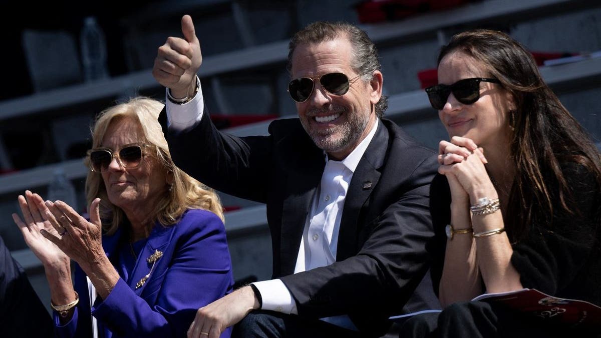 Hunter Biden gives a tumbs-up