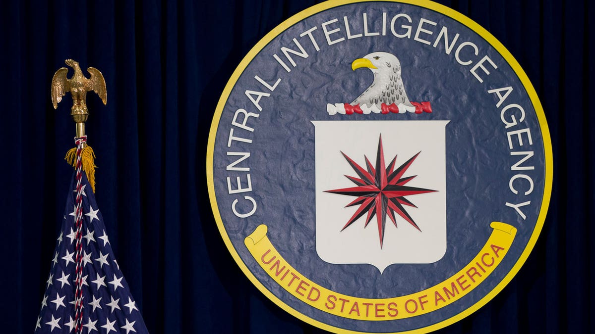 The seal of the Central Intelligence Agency at its headquarters in Langley, Va