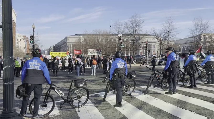 Pro-Palestinian protesters disrupt traffic in DC
