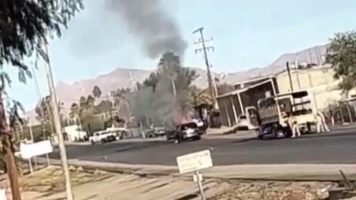 A shootout between cartels and Mexican authorities in Sonoyta, Sonora.