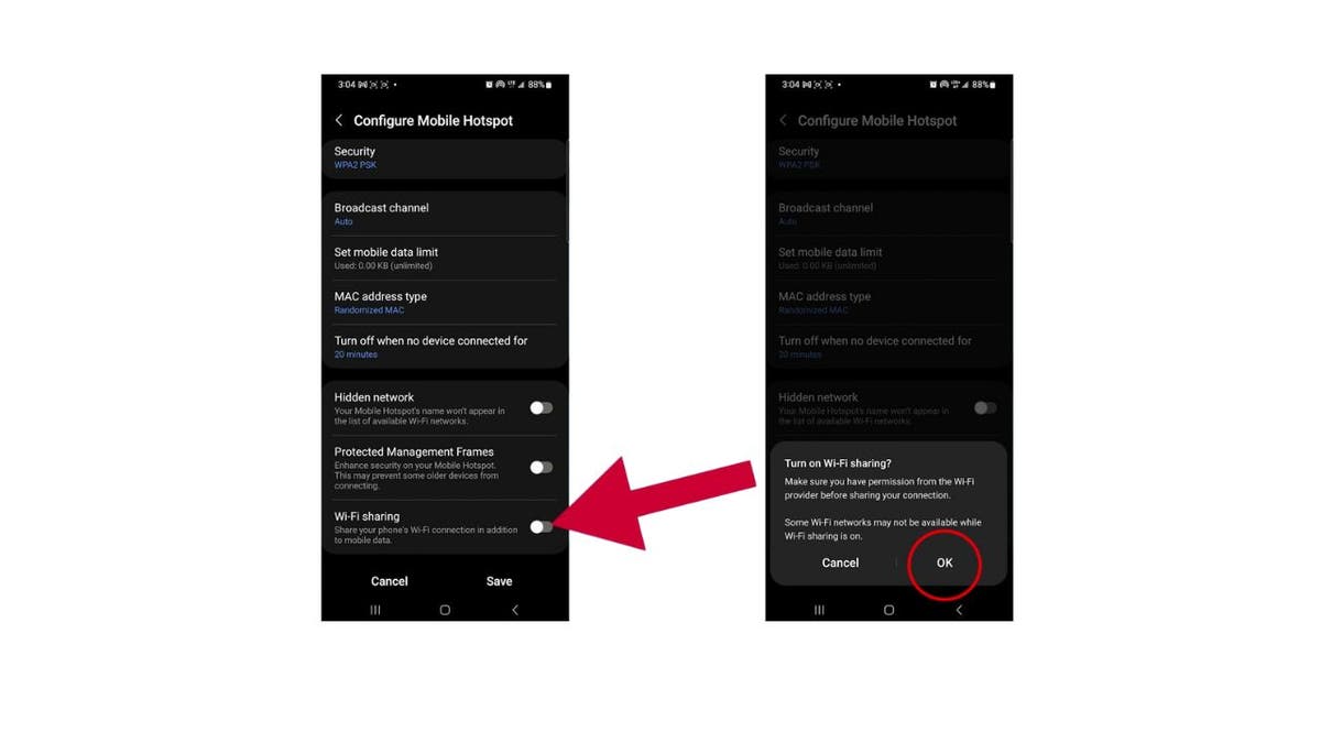 android hot spot 5