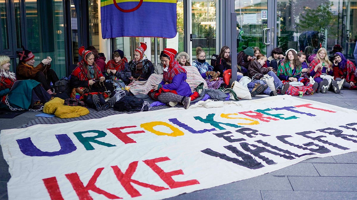 Wind farm protest