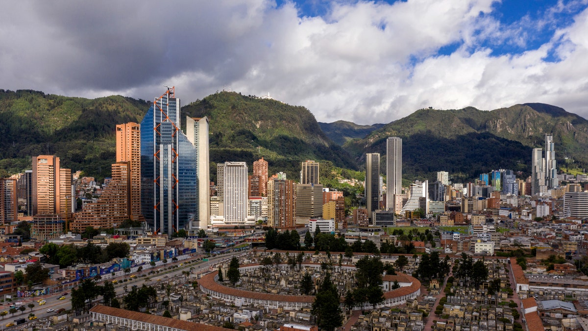 Aerial shot of Bogota, Colombia.