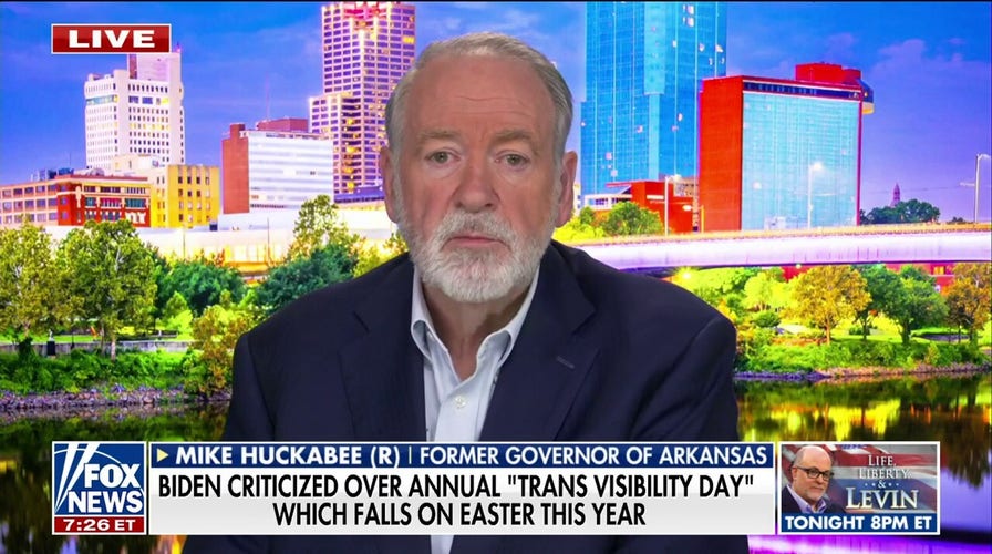 Huckabee slams Biden for recognizing 'trans visibility day' on Easter Sunday: 'Gone to la la land'