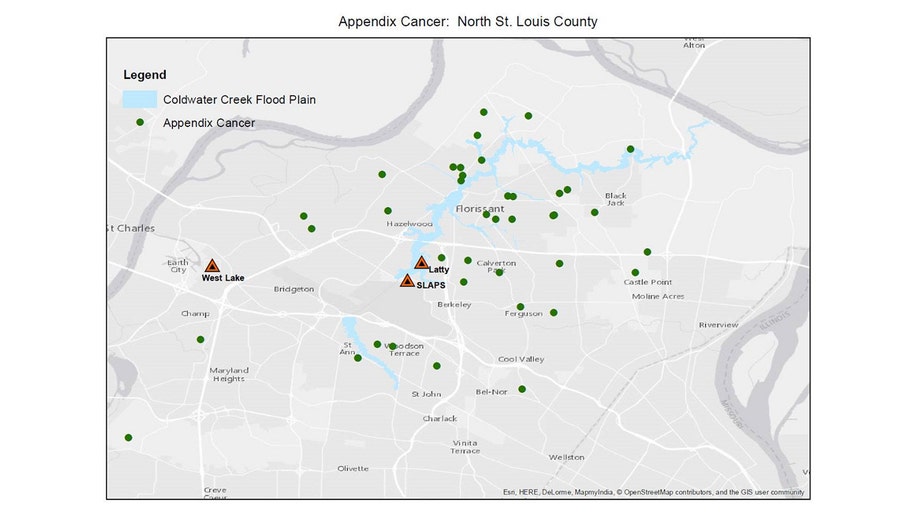A map showing illness-prone areas