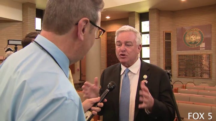 Dem frontrunner in top Senate race loses it when pressed by reporter on controversial police remark