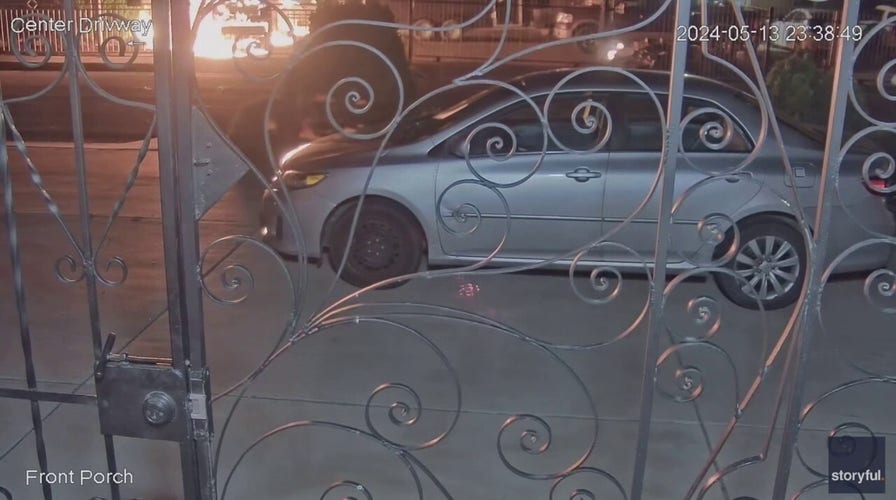 Video shows suspected arsonist sets himself on fire