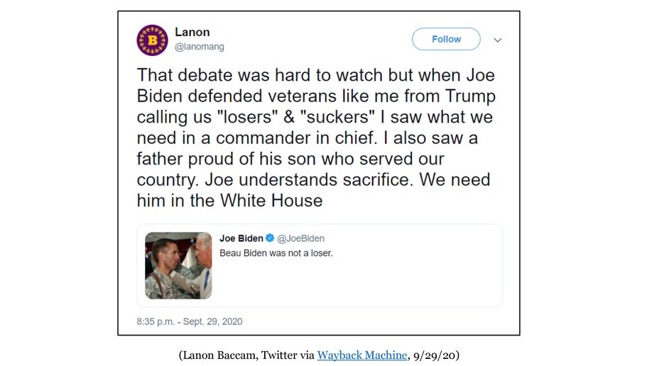 Baccam tweets on Biden, Trump debate