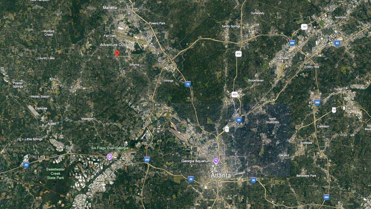 The Adventure Outdoors gun store on Google Earth