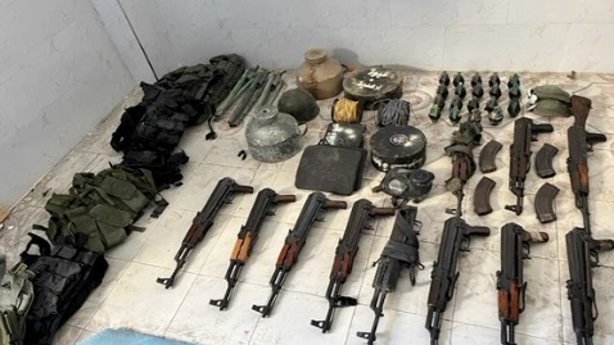 Weapons seized from Al-Shifa hospital in Gaza.