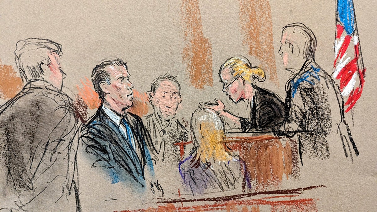 Hunter Biden in courtroom sketch