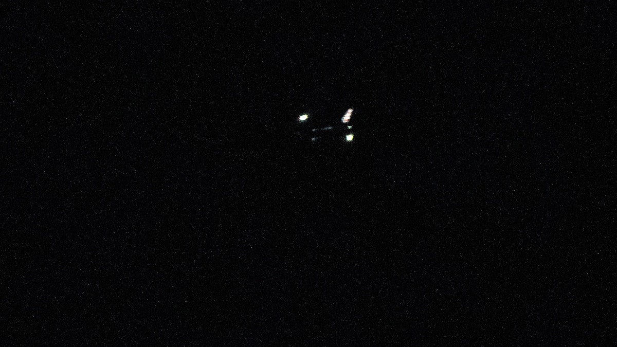 Photos taken in the Bay Shore section of Toms River of what appear to be large drones hovering in the area at high altitudes