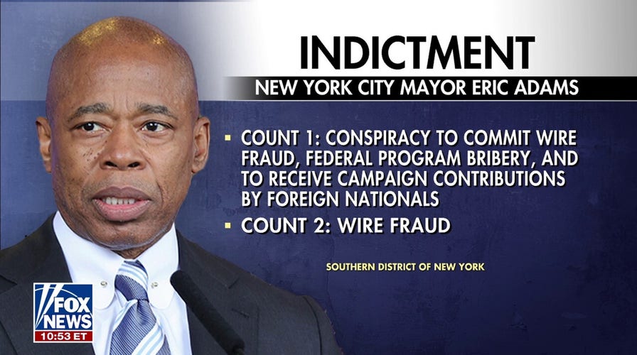 Eric Adams charged with accepting foreign bribes