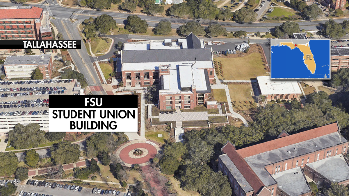 Map of FSU showing student union building
