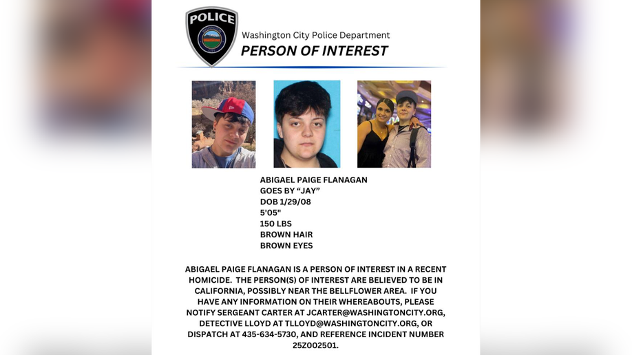 Police flyer of Abigael "Jay" Paige Flanagan