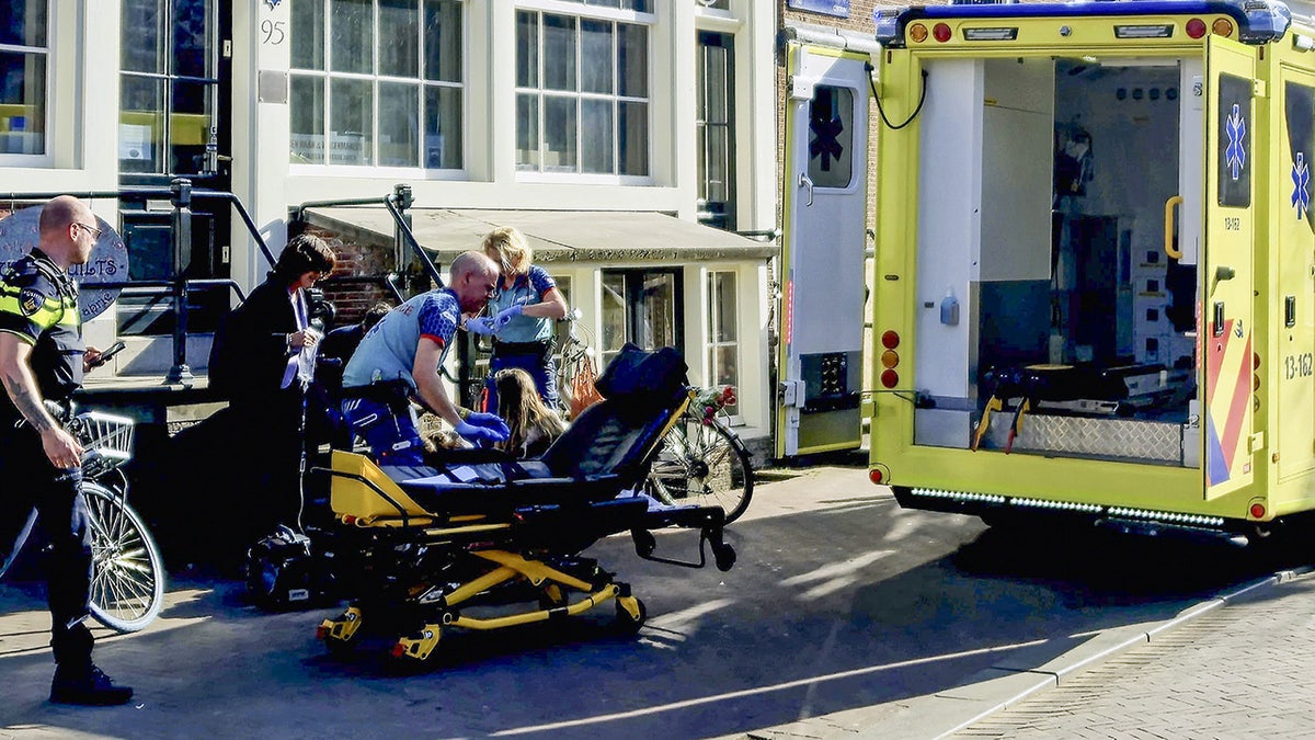 Aftermath of stabbing attack in Netherlands