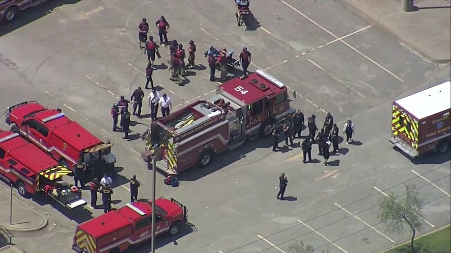 First responders in the parking lot