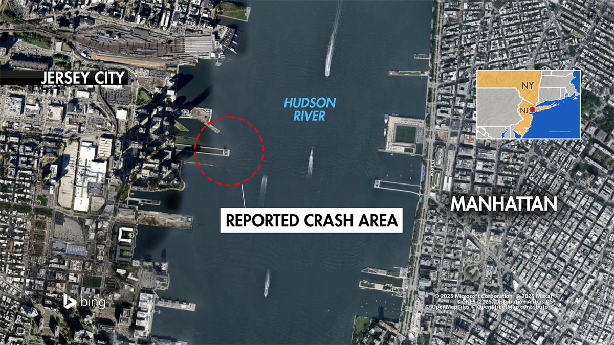 A map of the reported crash area.