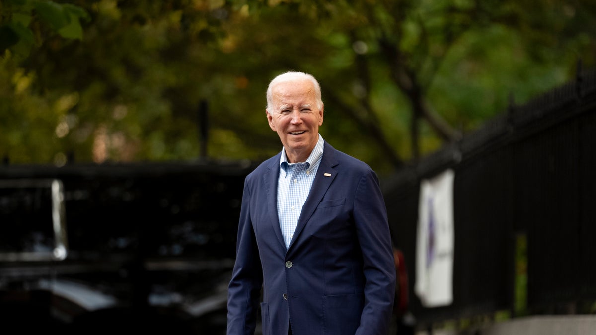 Joe Biden leaving church