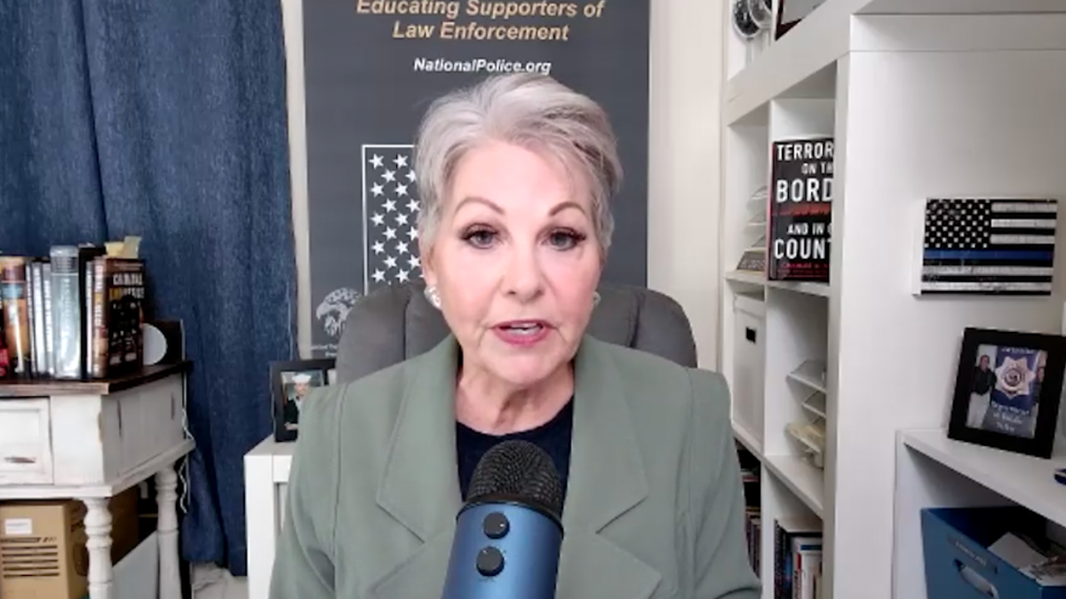 National Police Association spokesperson Sgt. Betsy Brantner Smith in a Zoom interview