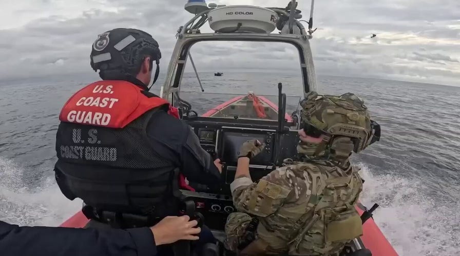 Dramatic moment Coast Guard captures drug smugglers in eastern Pacific Ocean