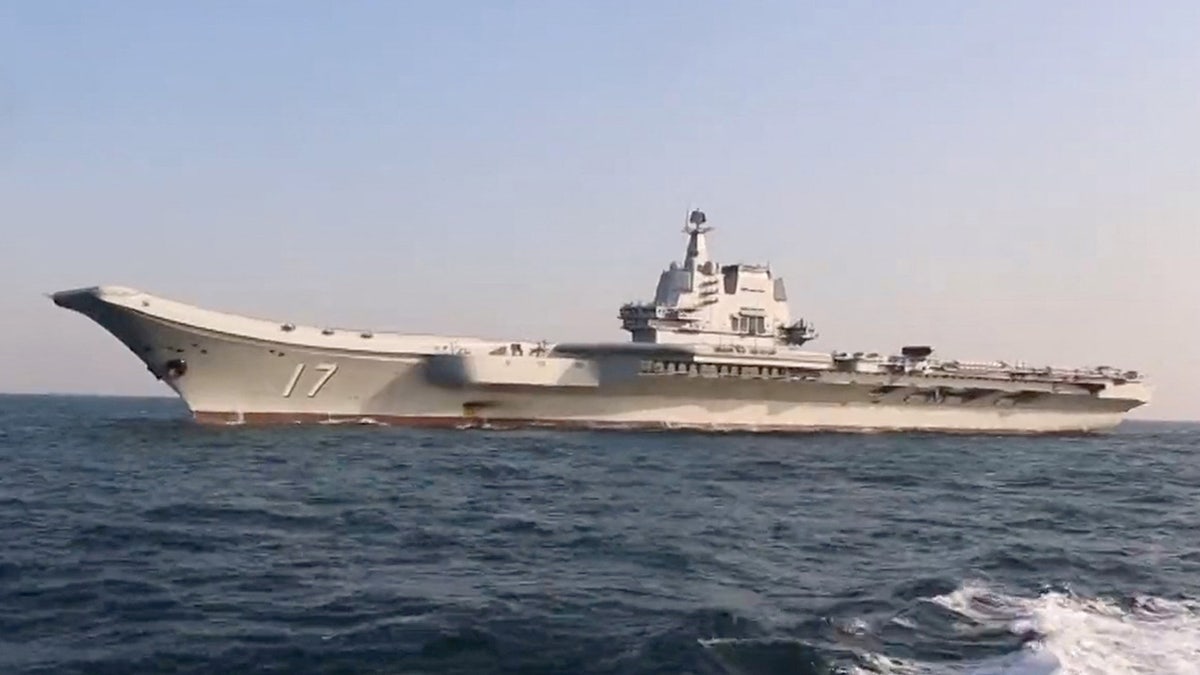 Shandong aircraft carrier in transit