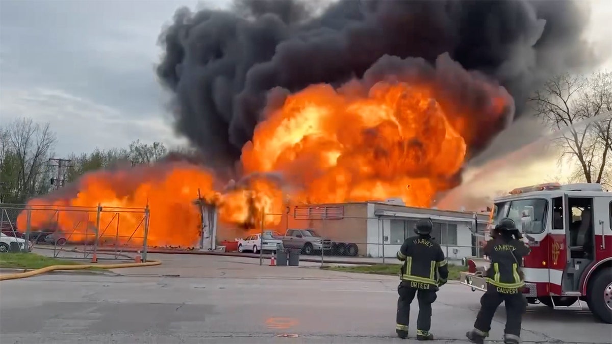 A fire in Dolton, Illinois