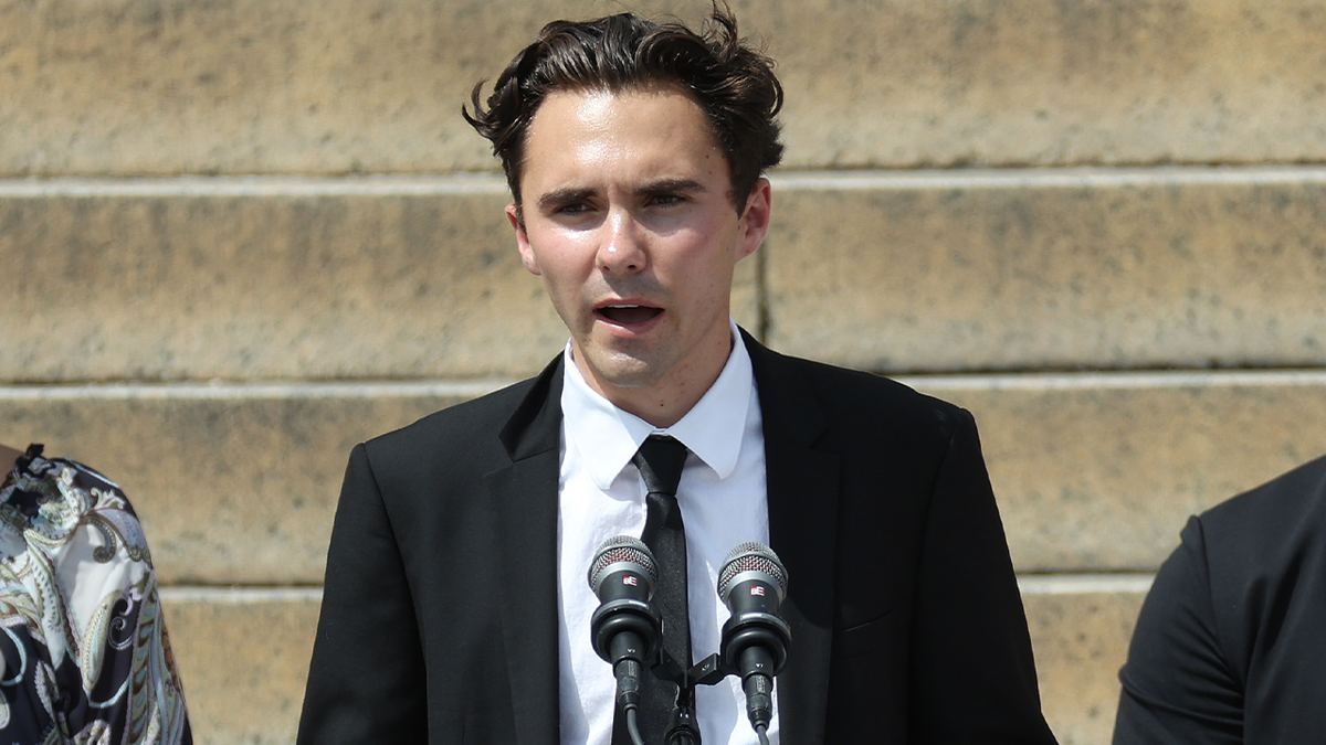 David Hogg at rally