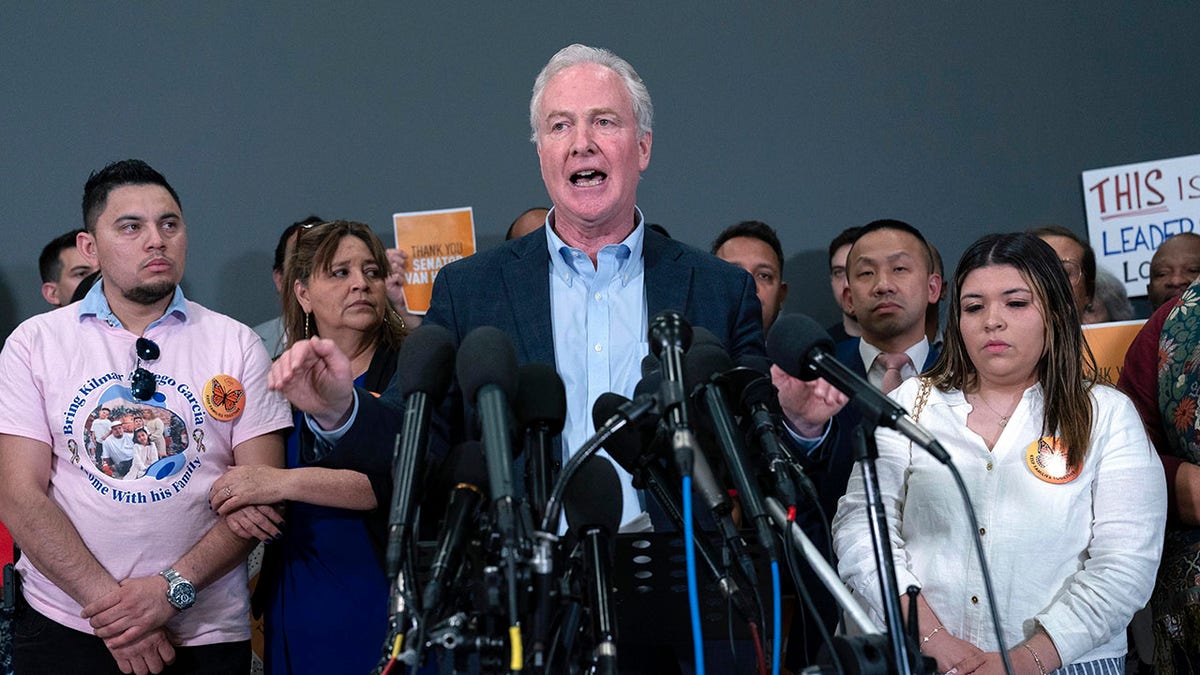 Sen. Chris Van Hollen press conference about Kilmar Abrego Garcia meeting