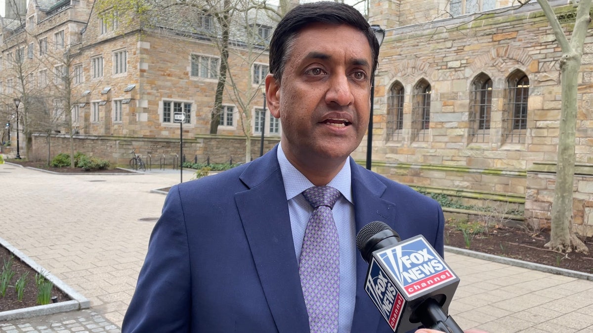 Democratic Rep. Ro Khanna of California is interviewed by Fox News Digital at Yale University, on April 15, 2025, in New Haven, Connecticut. Khanna expressed his support for DNC vice chair Hogg's primary strategy. 