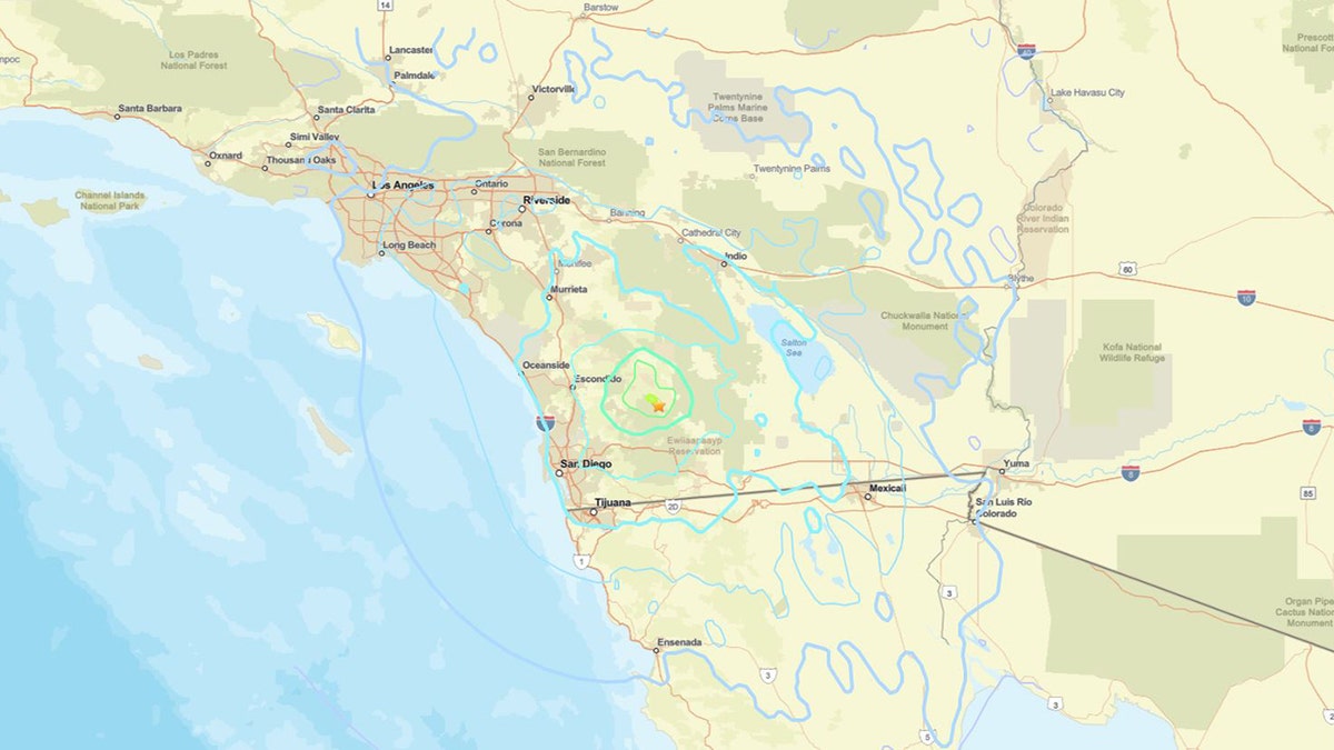 earthquake map