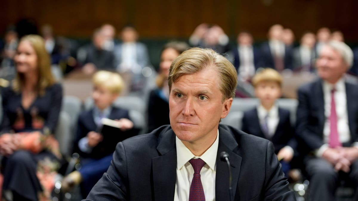 Elbridge Colby, under secretary of defense for policy nominee for US President Donald Trump, arrives for a Senate Armed Services Committee confirmation hearing in Washington, DC, US, on Tuesday, March 4, 2025