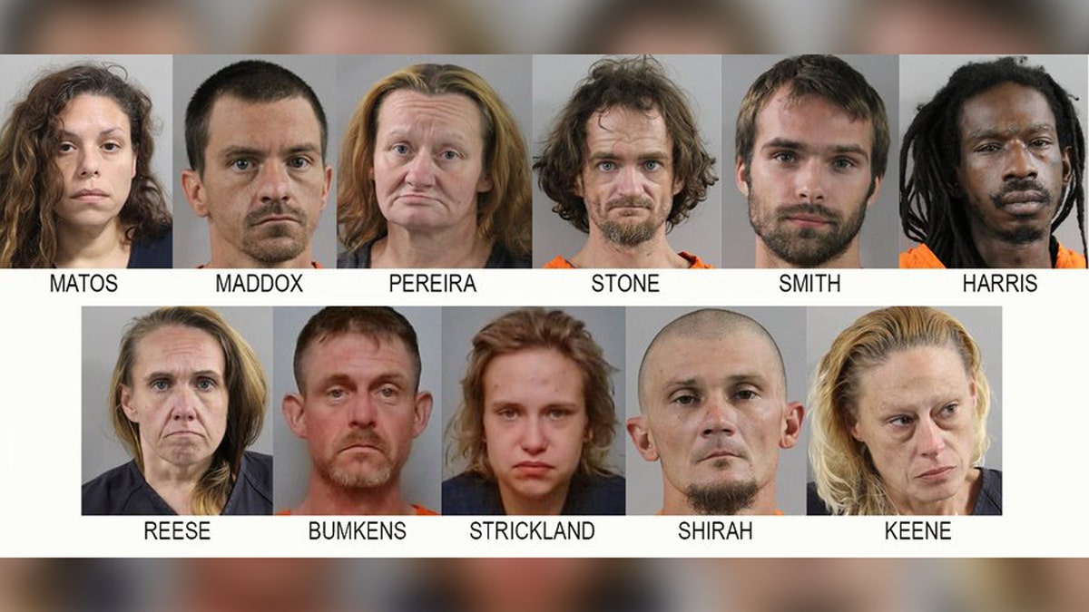 Eleven mugshots