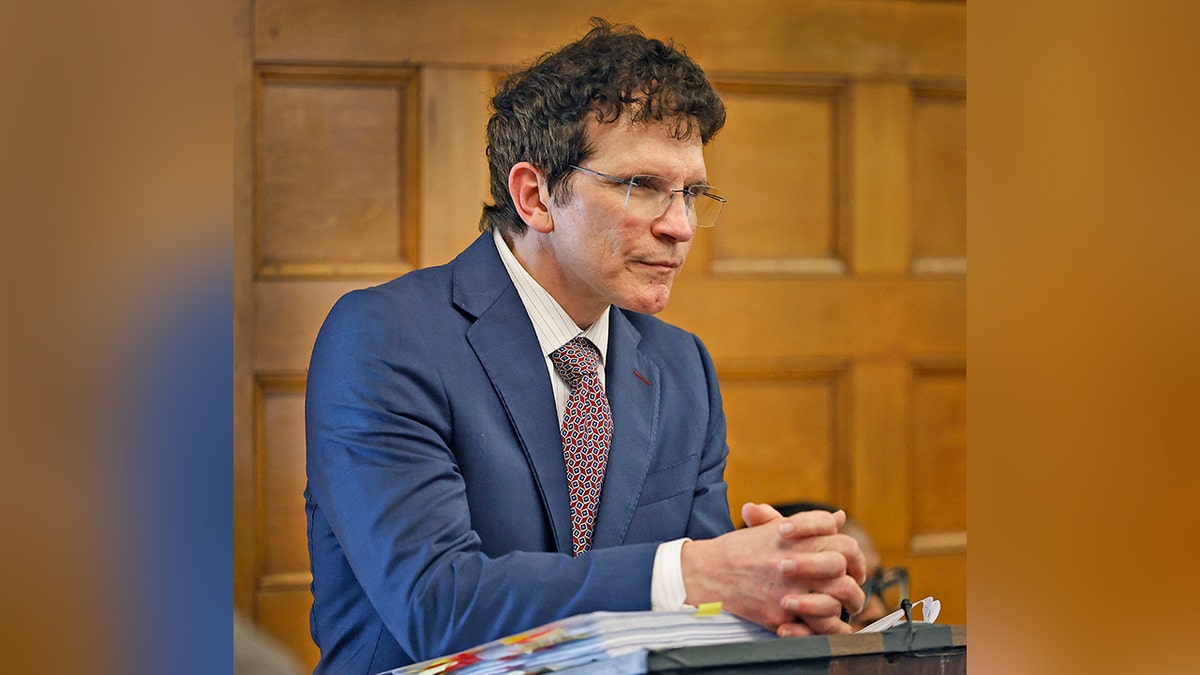 Lawyer cross-examines a witness in the Karen Read retrial for the murder of John O'Keefe