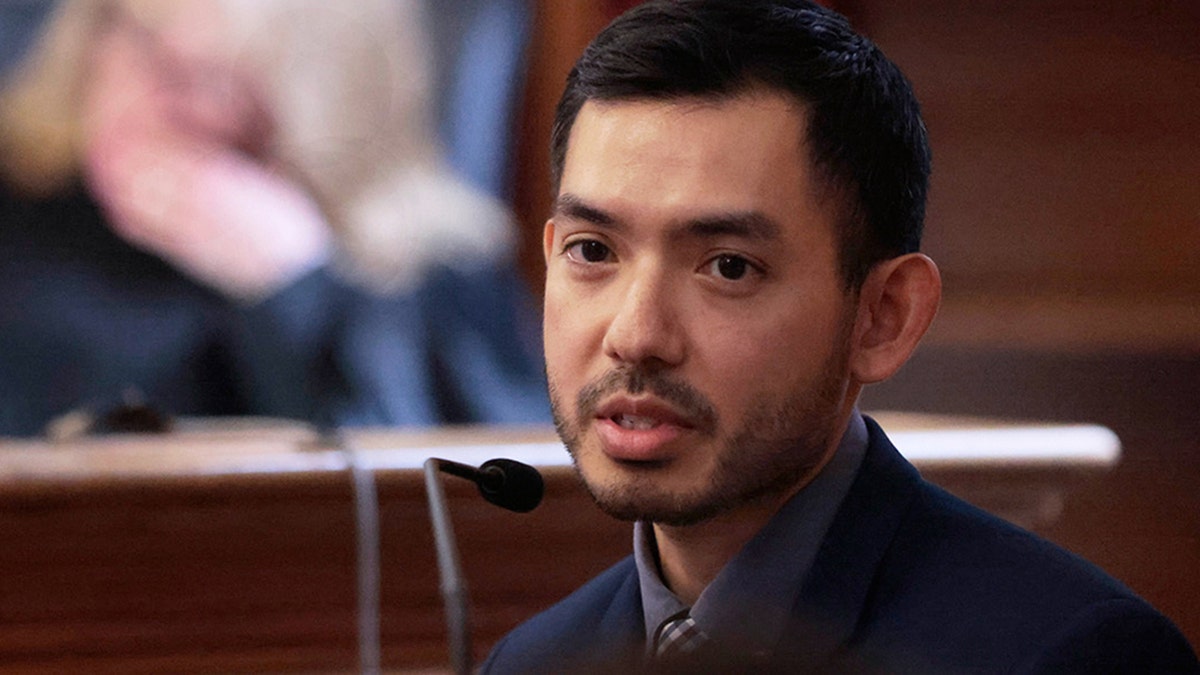 Karl Miyasako on the stand at the Karen Reed retrial.