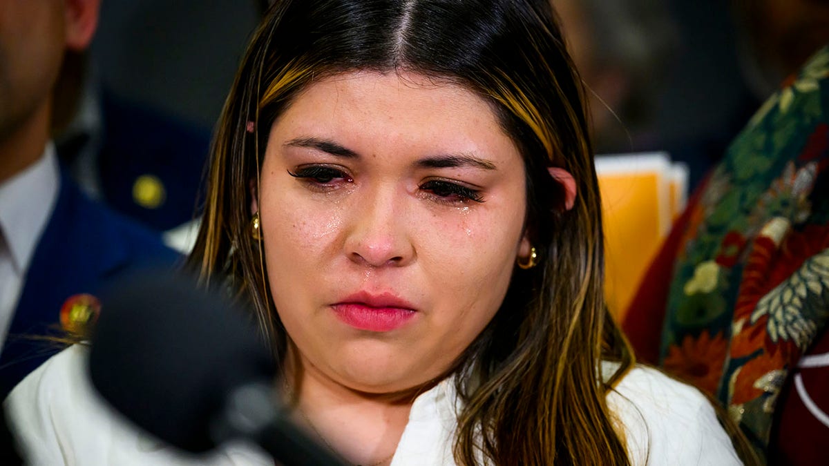 Abrego Garcia's wife crying