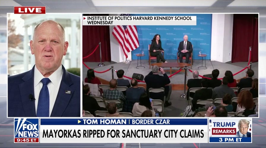 Tom Homan fires back at Mayorkas' latest 'lies' on immigration