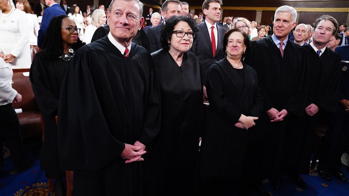Supreme Court justices in House of Representatives chamber