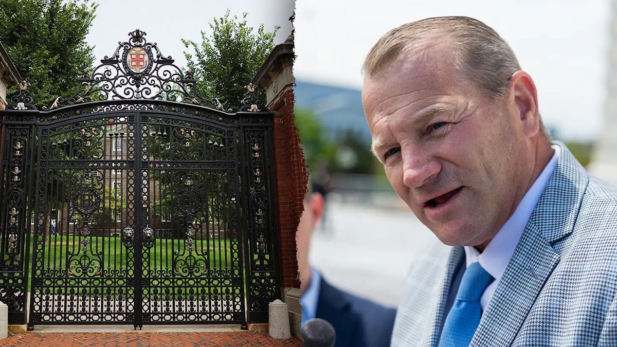 Troy Nehls, right; Brown U gate, left
