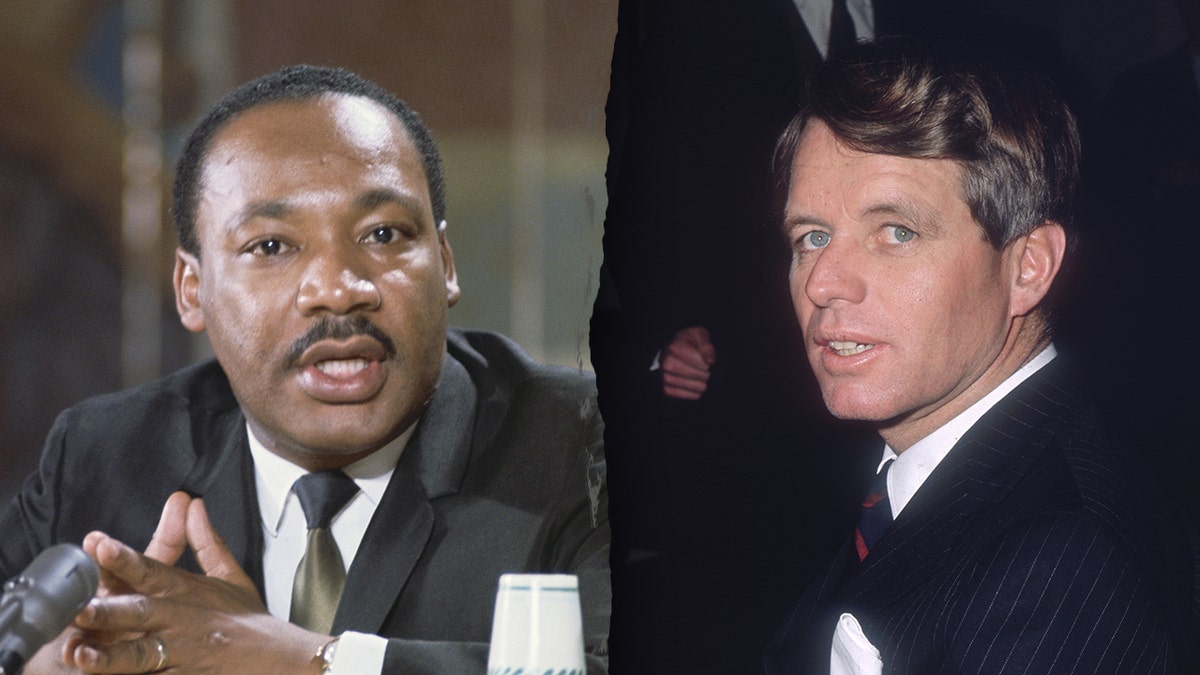 MLK and RFK in a photo split
