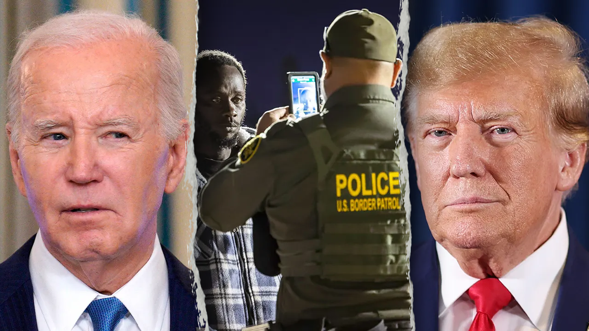 Biden, Trump slit with migrant and border agent in middle